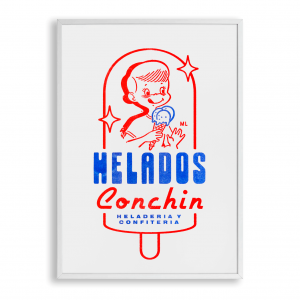 Lámina Risografía Helados